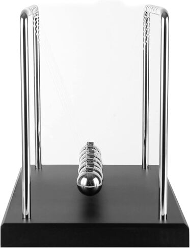 LANIAKEA Newtons Cradle Balance Balls Newtons Cradle Pendulum with 7 Balls Black Wooden Base Desk Balance Ball Office Home Desk Decoration in Saudi Arabia