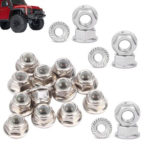40 Pack RC Car Hex Nuts Replacement M4 M6 Hex Wheel Hub Nut for 12mm Hex RC Wheels and Tires Remote Control Car 4WD High Speed Electric Off-Road RC Truck All Terrain Rock Crawler in Saudi Arabia