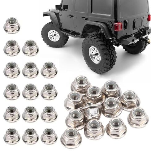 40 Pack RC Car Hex Nuts Replacement M4 M6 Hex Wheel Hub Nut for 12mm Hex RC Wheels and Tires Remote Control Car 4WD High Speed Electric Off-Road RC Truck All Terrain Rock Crawler in Saudi Arabia