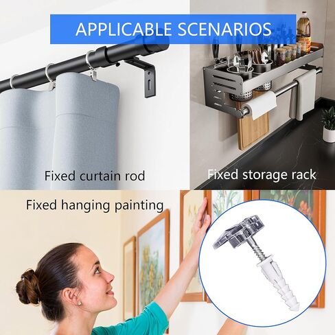 30 Sets Clear Mirror Holder Clips, Invisible Wall Mounting Hardware Mirror Hanging Kit for Frameless Bathroom Mirrors/Glass Photo Frames with Screws & Hollow Wall Anchors in Kuwait