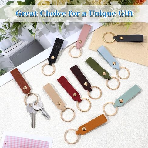 100Pcs Leather Keychain Blanks, PU Leather Key Chain Laser Engraving Blanks Kit with Key Rings, Rectangular Laser Engraving Key Chain for DIY Craft Keychain (Multi Colors) in Saudi Arabia