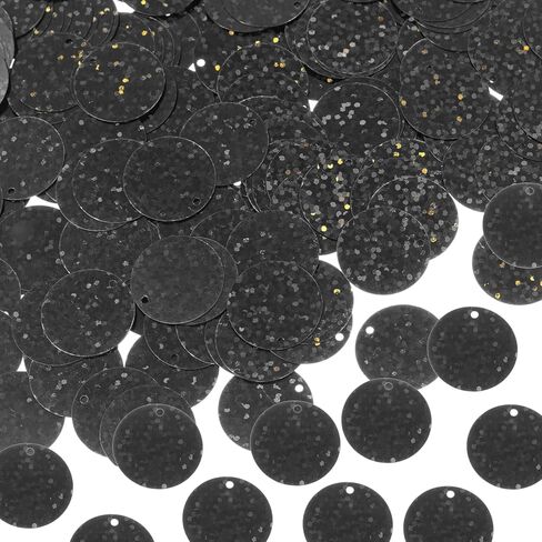 MECCANIXITY 100 Pcs Flat Round Sequins 30mm/1.2 Inch Loose Paillettes Craft Sewing Sequins with Single Side Hole for DIY Embroidery Clothing Jewelry Making, Laser Dark Green in Saudi Arabia