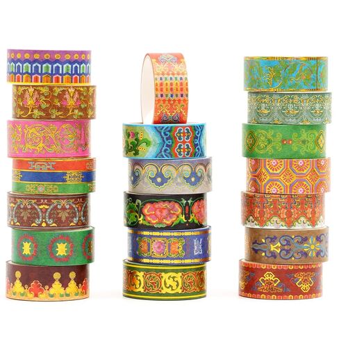 20 Rolls Chinese Style Washi Tape Set, Ancient Palace Pattern Decorative Masking Tapes with Gold Foil, Oriental for Craft, Scrapbook, DIY, Gift Wrapping (23-Dancing Phoenix Grace) in Saudi Arabia