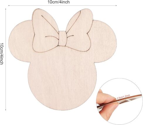 30 Pack 4 Inch Wood Mouse Head Cutouts Unfinished Wood Mouse Head Crafts Wooden Mouse Head Hanging Ornaments DIY Mouse Head Craft Gift Tags for Home Party Decoration in Saudi Arabia