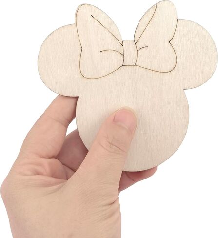 30 Pack 4 Inch Wood Mouse Head Cutouts Unfinished Wood Mouse Head Crafts Wooden Mouse Head Hanging Ornaments DIY Mouse Head Craft Gift Tags for Home Party Decoration in Saudi Arabia