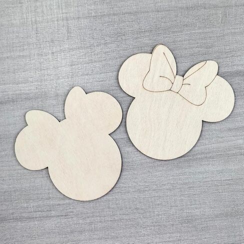 30 Pack 4 Inch Wood Mouse Head Cutouts Unfinished Wood Mouse Head Crafts Wooden Mouse Head Hanging Ornaments DIY Mouse Head Craft Gift Tags for Home Party Decoration in Saudi Arabia