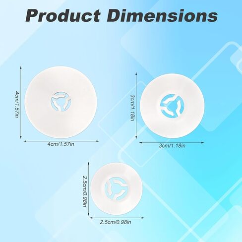 9pcs Sewing Machine Spool Pin Caps Replacement Parts, 4cm/1.57in & 3cm/1.18in & 2.5cm/0.98in, Supplies and Accessories for Most Sewing and Embroidery Machines (White) in Saudi Arabia
