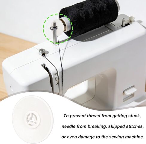 9pcs Sewing Machine Spool Pin Caps Replacement Parts, 4cm/1.57in & 3cm/1.18in & 2.5cm/0.98in, Supplies and Accessories for Most Sewing and Embroidery Machines (White) in Saudi Arabia