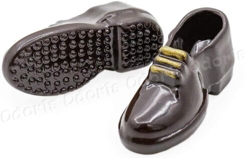 Odoria 1/12 Miniature Men Shoes Dollhouse Decoration Accessories, Black in Saudi Arabia
