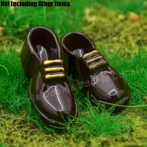 Odoria 1/12 Miniature Men Shoes Dollhouse Decoration Accessories, Black in Saudi Arabia