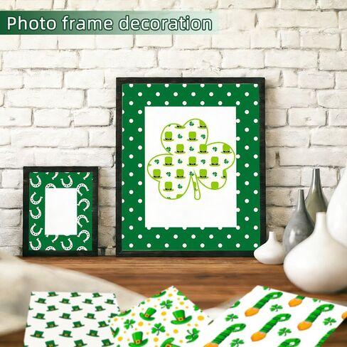 St. Patrick's Day Scrapbook Paper 6x6, 24 Sheets Shamrock Green Single Sided Scrapbook Paper Cardstock Craft Papers for Junk Journal Scrapbooking Supplies Card Making Album Decor Gift Wraping in Kuwait