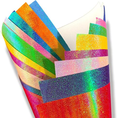 Konsait 50 Sheets Shimmer Origami Paper 10x10, Single Sided Shiny Scrapbook Papers Colored Pearlescent Paper Craft Sheets for Card Making Supplies in Saudi Arabia