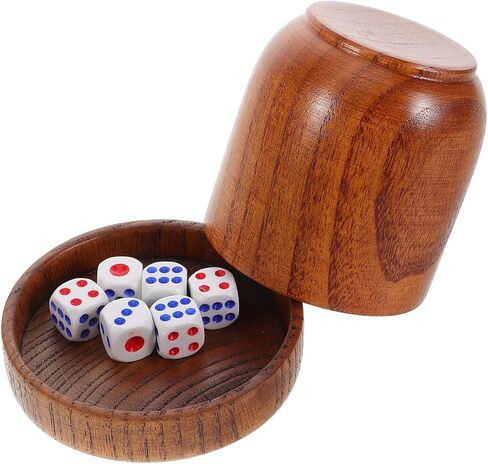 ibasenice Solid Wood Dice Shaker Cup with Lid for Ktv Bars and Parties Gaming Accessory for Board Games and Entertainment Durable Wooden Dice Cup for Fun and Convenient Game Play in Saudi Arabia