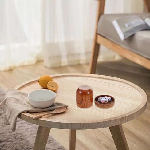 ibasenice Solid Wood Dice Shaker Cup with Lid for Ktv Bars and Parties Gaming Accessory for Board Games and Entertainment Durable Wooden Dice Cup for Fun and Convenient Game Play in Saudi Arabia