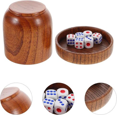 ibasenice Solid Wood Dice Shaker Cup with Lid for Ktv Bars and Parties Gaming Accessory for Board Games and Entertainment Durable Wooden Dice Cup for Fun and Convenient Game Play in Saudi Arabia