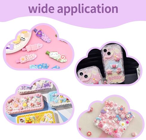 50Pcs Candy Charms Assorted Cute Decoden Embellishments, Kawaii Accessories,Bulk Lollipop Bow Rainbow Flatback Resin Charm for Phone Junk Cases,Scrapbooking Crafting & DIY Decoration in Saudi Arabia