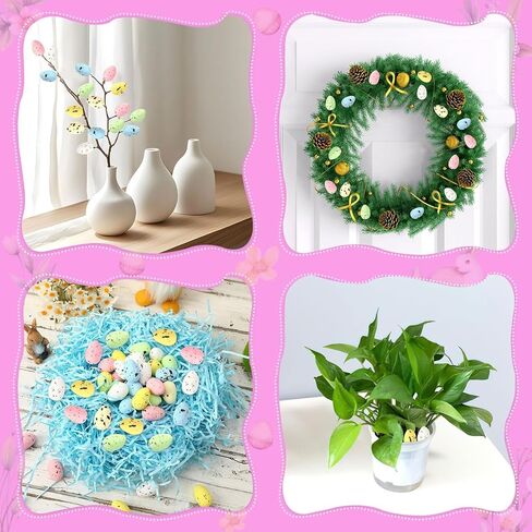 JULBEAR 50PCS Easter Mini Eggs, Easter Multi-Color Foam Egg Decorations, Artificial Bird Eggs, Party Decorative Easter Eggs, Speckled Eggs for Kid Art Crafts Supplies Basket Stuffers Assorted Color in Saudi Arabia