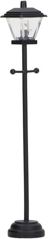 Dollhouse Street Light, LED Miniature for 1/12 Scale, Outdoor Pathway Lantern Post, Black, for Miniature Houses, Outdoor Decor, and Collectors in Saudi Arabia