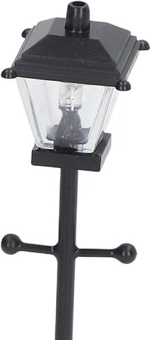 Dollhouse Street Light, LED Miniature for 1/12 Scale, Outdoor Pathway Lantern Post, Black, for Miniature Houses, Outdoor Decor, and Collectors in Saudi Arabia