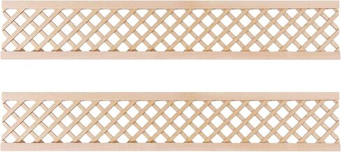 2 Pcs Dollhouse Railing 5 -Grids Wooden Dollhouse Fence Dollhouses Furniture Decoration for Miniature Props, 11.8×2×0.27 inch in Saudi Arabia