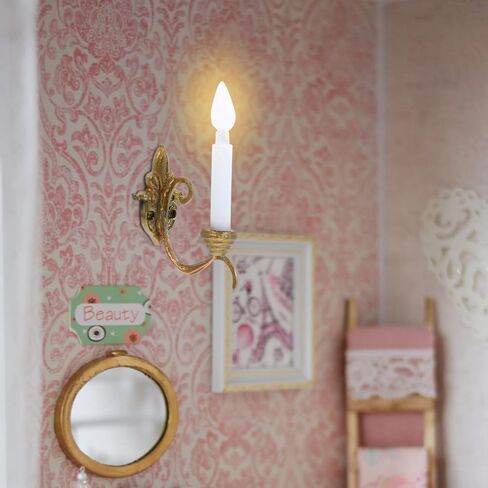 1:87 Wall Lamp Dollhouse Miniature Sconce 5pcs Decor Sand Table Stainless Steel Plus Abs Miniature LED Wall Light Mini Sconces in Saudi Arabia