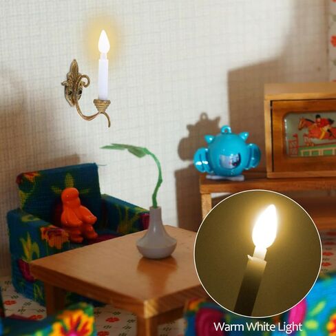 1:87 Wall Lamp Dollhouse Miniature Sconce 5pcs Decor Sand Table Stainless Steel Plus Abs Miniature LED Wall Light Mini Sconces in Saudi Arabia