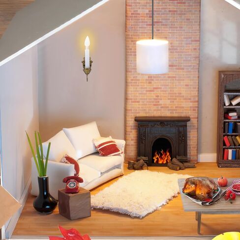 1:87 Wall Lamp Dollhouse Miniature Sconce 5pcs Decor Sand Table Stainless Steel Plus Abs Miniature LED Wall Light Mini Sconces in Saudi Arabia