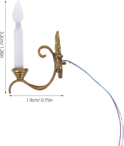 1:87 Wall Lamp Dollhouse Miniature Sconce 5pcs Decor Sand Table Stainless Steel Plus Abs Miniature LED Wall Light Mini Sconces in Saudi Arabia