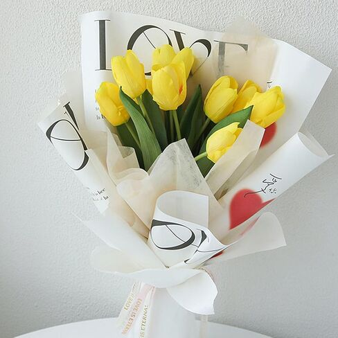ArrErr 76 Sheets Flower Wrapping Tissue Paper Waterproof Soft Silky Floral Wrapping Flower Lining Papers Liners for Flower Bouquet Packaging Florists Flowers Arrangement Craft Project Black and White in Saudi Arabia