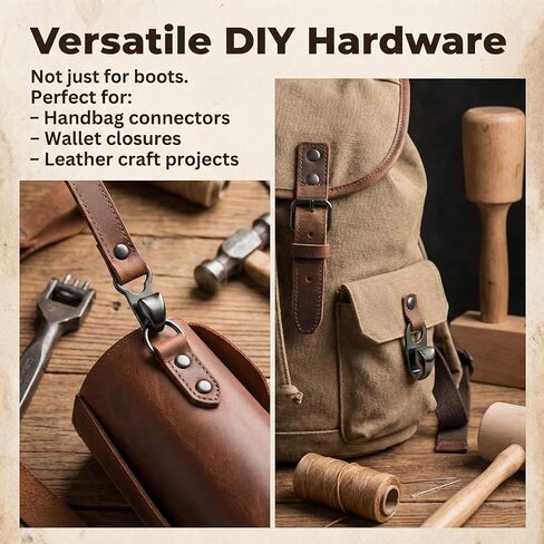 Metal Boot Lace Hooks, 20 Sets Boot Hook Eyelets Metal Outdoor Lace Buckle Speed Hooks for Hiking Shoes for Hiking Boots Repair Leather Shoes in Saudi Arabia