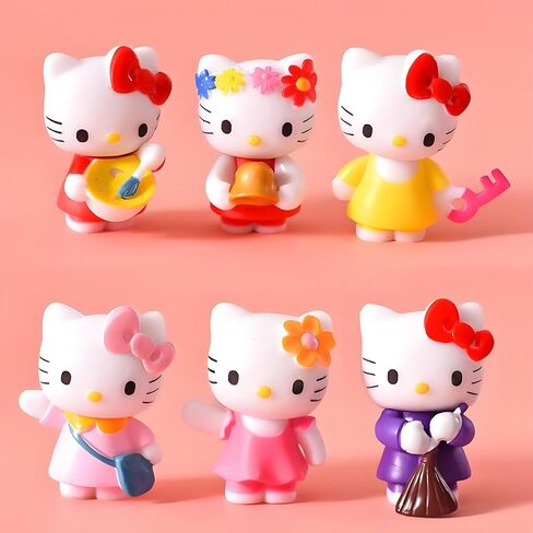 شخصيات الرسوم المتحركة Kawaii زينة الكعكة للفتيات عيد ميلاد سعيد كعكة القبعات العالية الكرتون موضوع زينة الحفلات in Kuwait