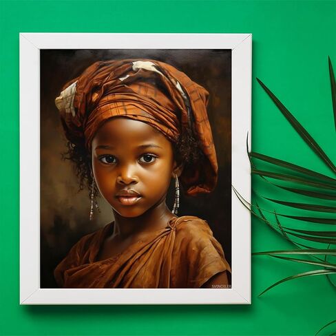 SVINOILER Paint by Numbers African American for Adults, Acrylic Oil Painting by Numbers Kits for Beginner with Brushes Art Crafts Canvas for Home Decor 16x20 inch in Saudi Arabia
