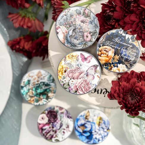 1 Roll 2M Long Floral PET Decorative Stickers Set Seasonal Flower Designs,Nature Inspired for DIY Crafts,Journaling Scrapbooking in Saudi Arabia