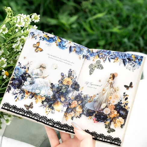 1 Roll 2M Long Floral PET Decorative Stickers Set Seasonal Flower Designs,Nature Inspired for DIY Crafts,Journaling Scrapbooking in Saudi Arabia