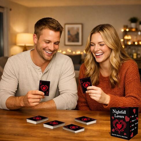 VOCHIC Nightfall Lovers Card Game for Couples, 150 Fun and Romantic Cards Couples Games for Adults Date Nights 2 Players Gift for Him and Her Valentine’s Day Anniversary in Saudi Arabia