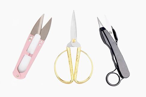 3-Pack Fabric Scissors Set for Sewing, 5.1" Gold Embroidery Scissors, 4.1" Thread Snips & 5.1" Dressmaking Shears, High Carbon Steel, for Sewing, Knitting, DIY Crafts" in Saudi Arabia