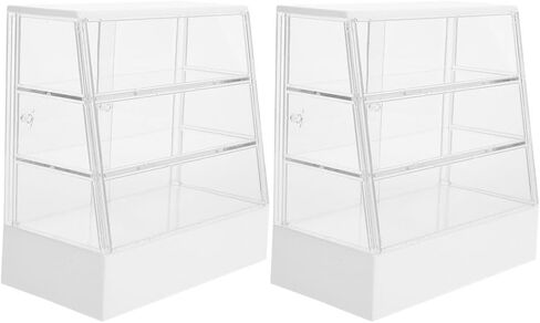 ibasenice 1 12 Scale Miniature Cake Display Cabinet with Sliding Door for Dollhouse Bakery Furniture Kitchen Accessory 5.23X5.11X2.59 Inch in Saudi Arabia