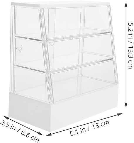 ibasenice 1 12 Scale Miniature Cake Display Cabinet with Sliding Door for Dollhouse Bakery Furniture Kitchen Accessory 5.23X5.11X2.59 Inch in Saudi Arabia