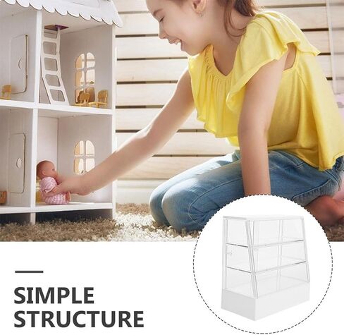 ibasenice 1 12 Scale Miniature Cake Display Cabinet with Sliding Door for Dollhouse Bakery Furniture Kitchen Accessory 5.23X5.11X2.59 Inch in Saudi Arabia
