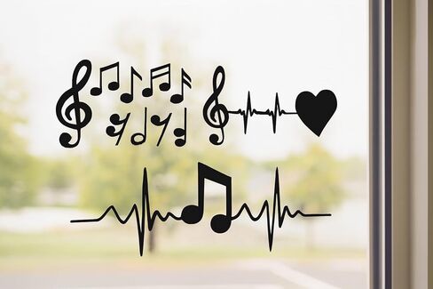 Musical Notes Stencil – Music Note Pattern Reusable Template for Painting, Crafting, Walls, Instruments, DIY Art and Home Decor in Saudi Arabia