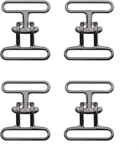 HJGarden 4PCS 40mm Metal Clasp Clothing Decorative Buckles Belt Accessory Gun Black Zinc Alloy Quick Release Alloy Fastener Suitable for Capes Scarves Suit Jacket in Saudi Arabia