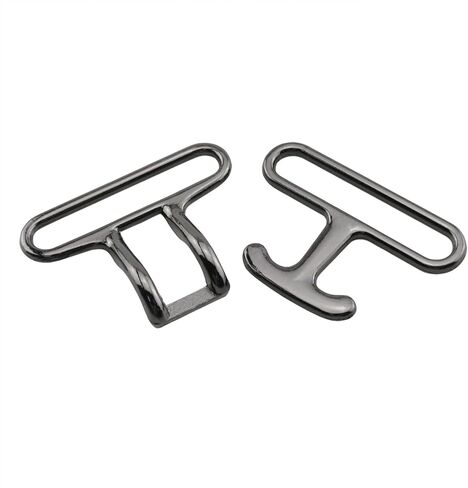 HJGarden 4PCS 40mm Metal Clasp Clothing Decorative Buckles Belt Accessory Gun Black Zinc Alloy Quick Release Alloy Fastener Suitable for Capes Scarves Suit Jacket in Saudi Arabia