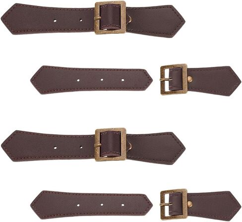FINGERINSPIRE 4 Sets Leather Sew-On Toggles Closures Coconut Brown Imitation Leather Toggle Buckle Vintage Leather Toggle Buttons Leather Clasp Fasteners Replacement Snap Toggle for Coat Jacket DIY in Saudi Arabia