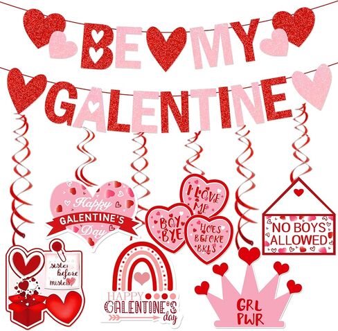 Galentines Day Banner Be My Galentine Banner Galentines Day Decorations Valentines Day Garland for Valentines Day Party Decorations in Saudi Arabia