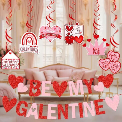 Galentines Day Banner Be My Galentine Banner Galentines Day Decorations Valentines Day Garland for Valentines Day Party Decorations in Saudi Arabia