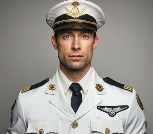 Airline Pilot Captain Costume Kit - Dress Up Accessory With Embroidered Iron On Sew On Patches in Saudi Arabia