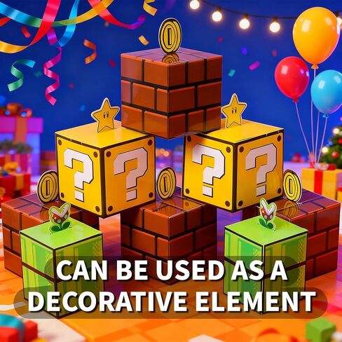 12PCS Game Theme Question Brick Pipe Treat Boxes–Game Themed Party Favor Boxes for Birthday, Holiday Events,Candy Treats & Classroom Celebrations (Small) in Saudi Arabia