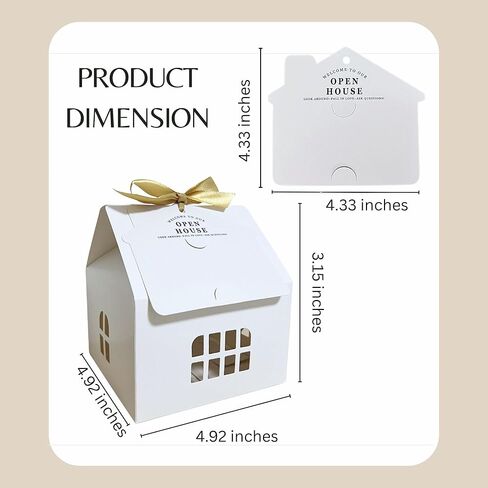 30 Pack Real Estate Agent Supplies – Realtor Supplies & Open House Supplies Gift Set, Real Estate Agent Gifts for Clients with House Gift Boxes, Greeting Cards & Beige Bows for Closings and Marketing in Saudi Arabia