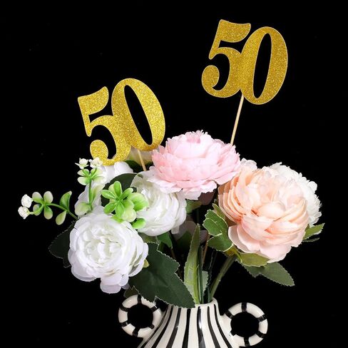 24 قطعة من القطع المركزية لعيد الميلاد الخمسين، مجموعة ديكورات طاولات عيد الميلاد الخمسين الذهبية، قطع مركزية ممتازة للطاولات وحفلات الزفاف و50 قطعة تزيين لتزيين الكيك in Kuwait