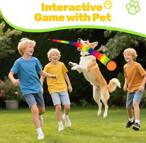 2 Pcs 8 Colors Throw and Catch Balls with Rainbow Tails, Outdoor Toys Bulk Playground Balls for Kids Adults, Physical Equipment Indoor Recess Games for Preschool, Camping Toys, 37" in Saudi Arabia